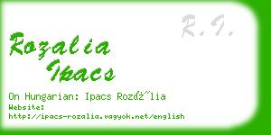 rozalia ipacs business card
